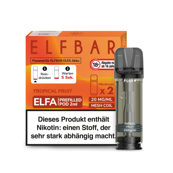 ELFBAR ELFA Tropical Fruit 20mg Nikotin 2er Pack