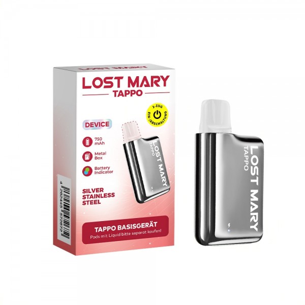 Lost Mary Tappo - Pod Kit - 750 mAh - Farbe: Silver Stainless Steel