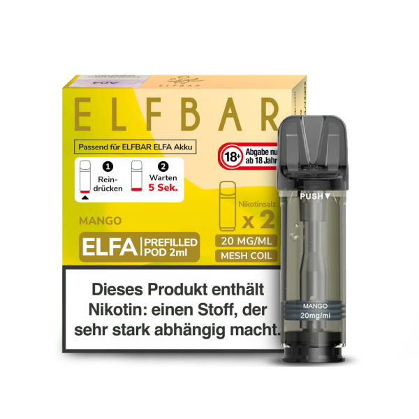 ELFBAR ELFA Mango 20mg Nikotin 2er Pack