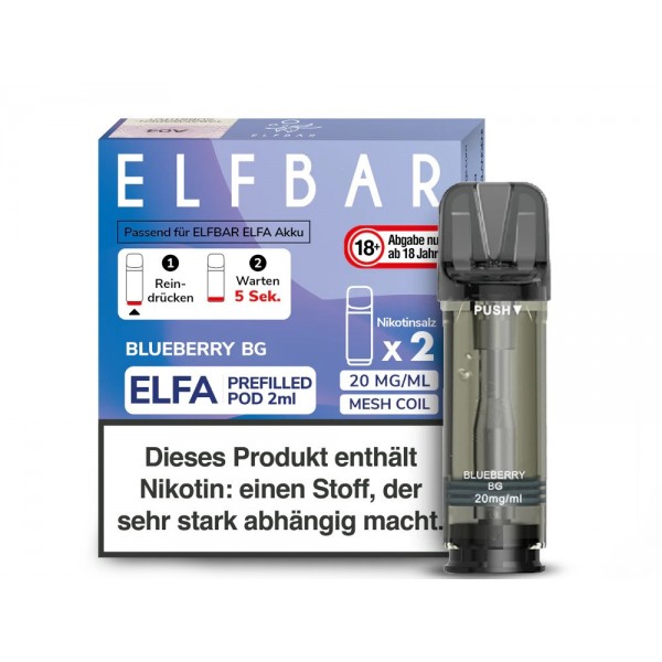 ELFBAR ELFA Blueberry BG 20mg Nikotin 2er Pack