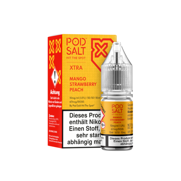 Pod Salt XTRA - Mango Strawberry Peach - Nikotinsalz Liquid