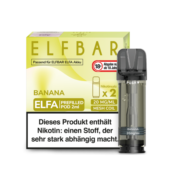 ELFBAR ELFA Banana 20mg Nikotin 2er Pack