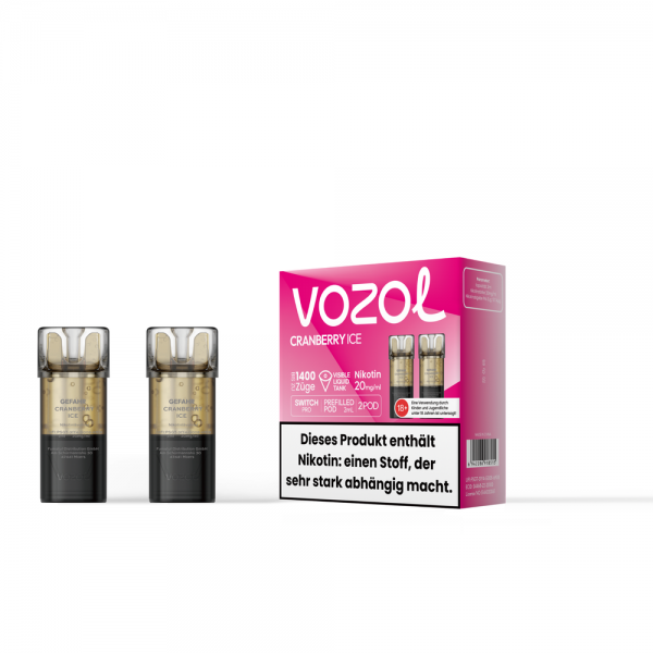 VOZOL Switch Pro Cranberry Ice 20mg Nikotin 2er Pack