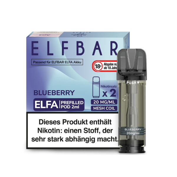 ELFBAR ELFA Blueberry 20mg Nikotin 2er Pack