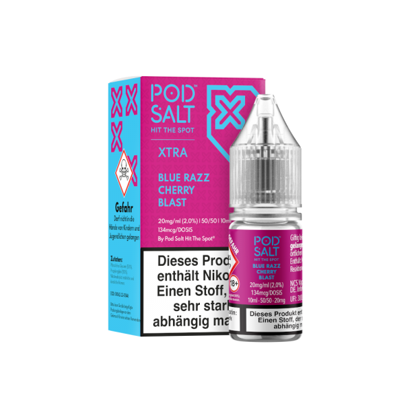 Pod Salt XTRA - Blue Razz Cherry Blast - Nikotinsalz Liquid