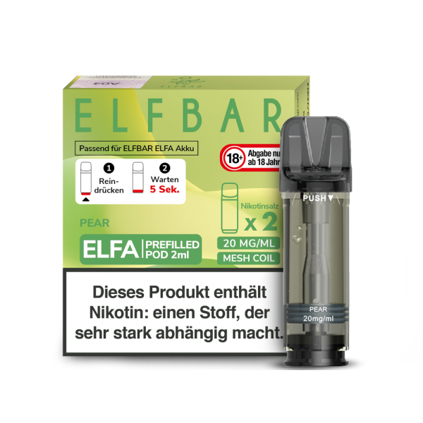 ELFBAR ELFA Pear 20mg Nikotin 2er Pack