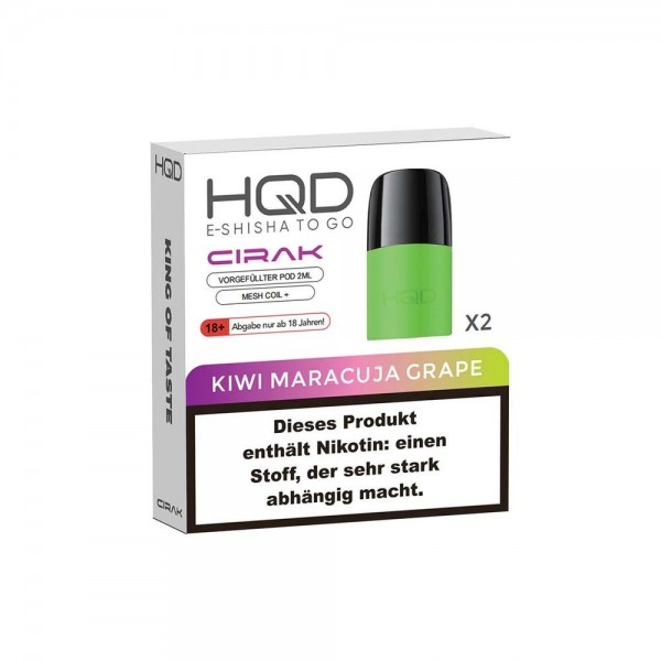 HQD Cirak - Kiwi Maracuja Grape - 2 x 2 ml Prefilled Pods (18 mg/ml Nikotingehalt)