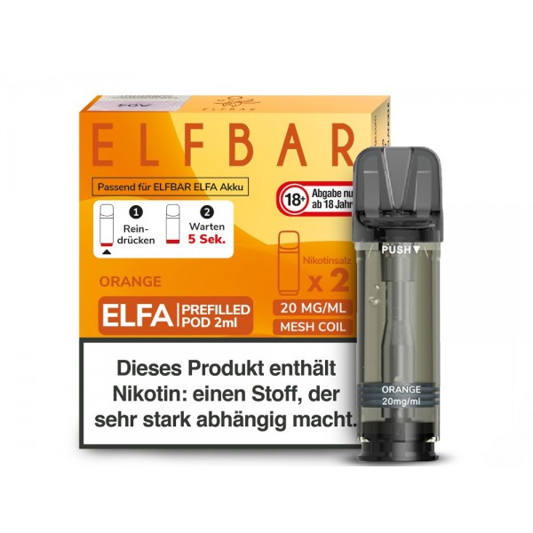 ELFBAR ELFA Orange 20mg Nikotin 2er Pack