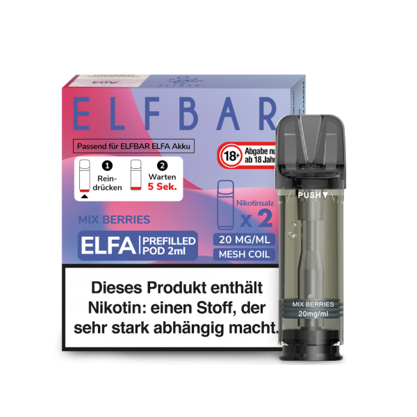 ELFBAR ELFA Mix Berries 20mg Nikotin 2er Pack