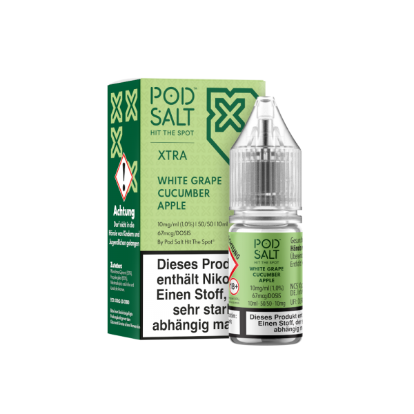 Pod Salt XTRA - White Grape Cucumber Apple - Nikotinsalz Liquid