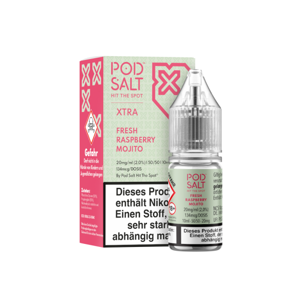 Pod Salt XTRA - Fresh Raspberry Mojito - Nikotinsalz Liquid