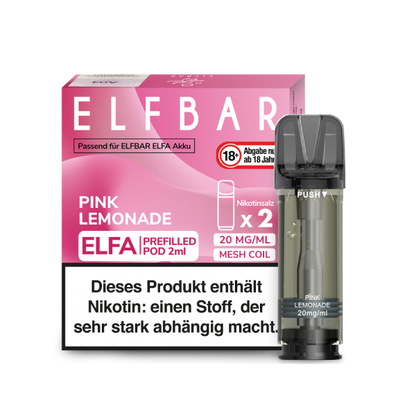 ELFBAR ELFA Pink Lemonade 20mg Nikotin 2er Pack