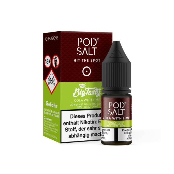 Pod Salt FUSION - Cola with Lime - Nikotinsalz Liquid 20 mg/ml