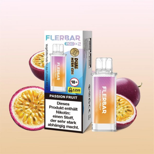 Flerbar Pods - Passion Fruit - 20mg Nikotin - 2er Pack