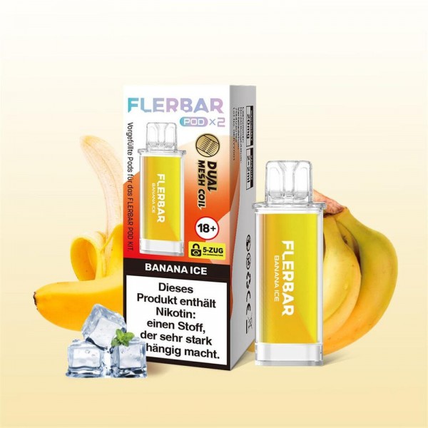 Flerbar Pods - Banana Ice - 20mg Nikotin - 2er Pack