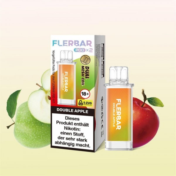 Flerbar Pods - Double Apple - 20mg Nikotin - 2er Pack