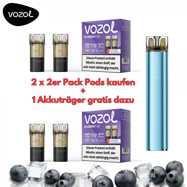 [AKTION] 2x VOZOL Switch Pro PODS 2er Pack + 1 Akkuträger Gratis