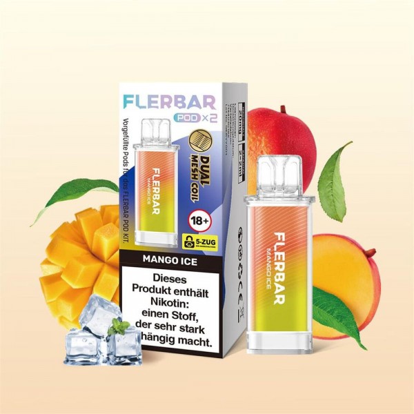 Flerbar Pods - Mango Ice - 20mg Nikotin - 2er Pack