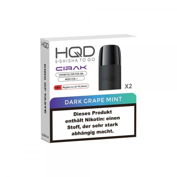 HQD Cirak - Dark Grape Mint - 2 x 2 ml Prefilled Pods (18 mg/ml Nikotingehalt)