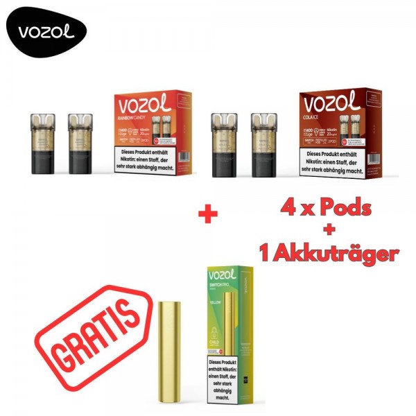 [AKTION] 2x VOZOL Switch Pro PODS 2er Pack + 1 Akkuträger Gratis