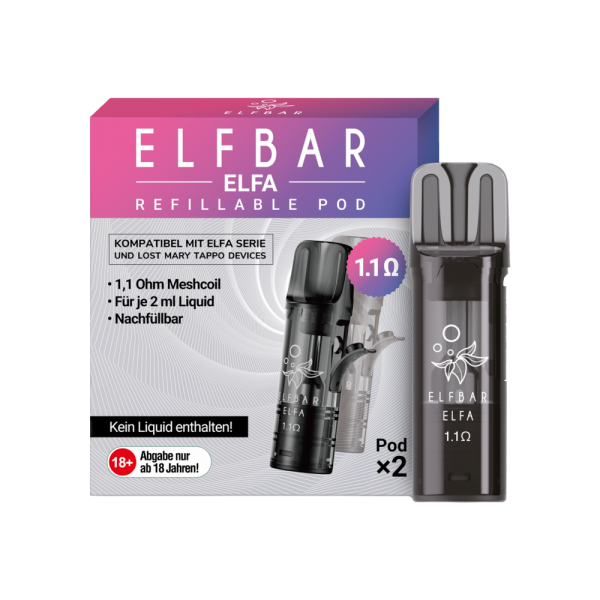 ELFBAR ELFA Refilable Pod 2er Pack (Leer Pod)