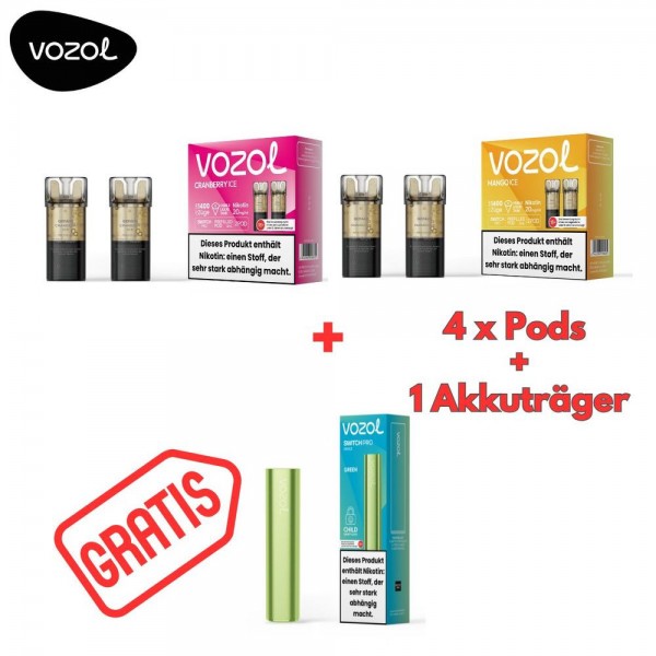 [AKTION] 2x VOZOL Switch Pro PODS 2er Pack + 1 Akkuträger Gratis